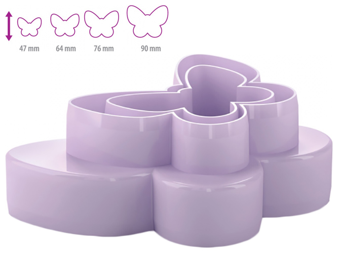 Формочки двосторонні метелики DELICIA 4 розміру 82690