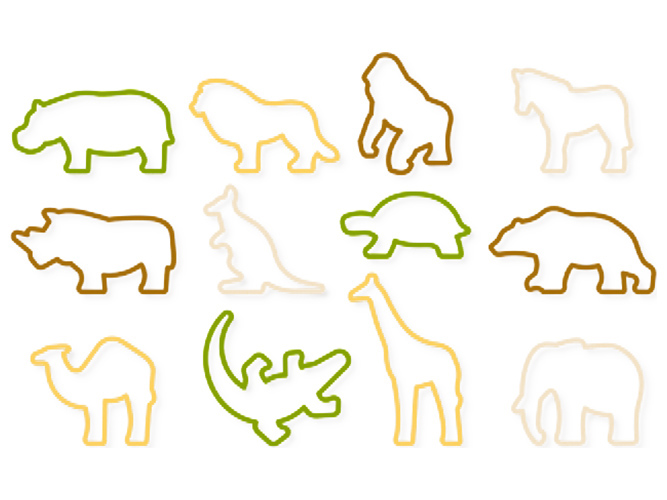 Формочки ZOO DELICIA KIDS (ціна за набір 12шт) 44445