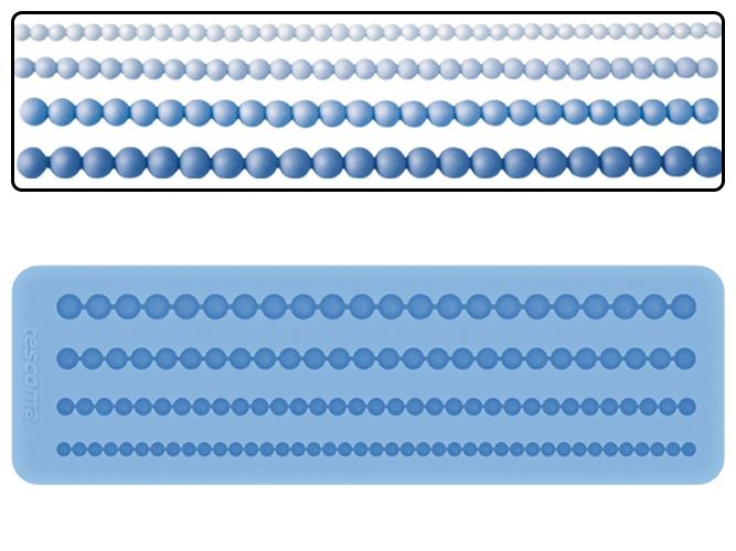 Форма силиконовая DELICIA DECO бордюр с бусинами 52396