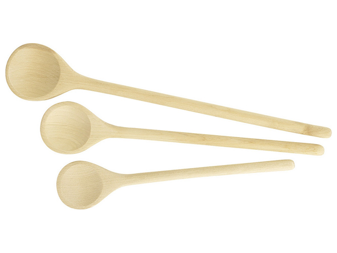 Набор ложек круглых Woodу 20см, 24см и 28см (цена за набор 3пр) 99018