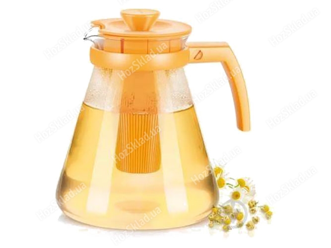Чайник TEO TONE 1,7л с ситечками для заваривания желтый 69004