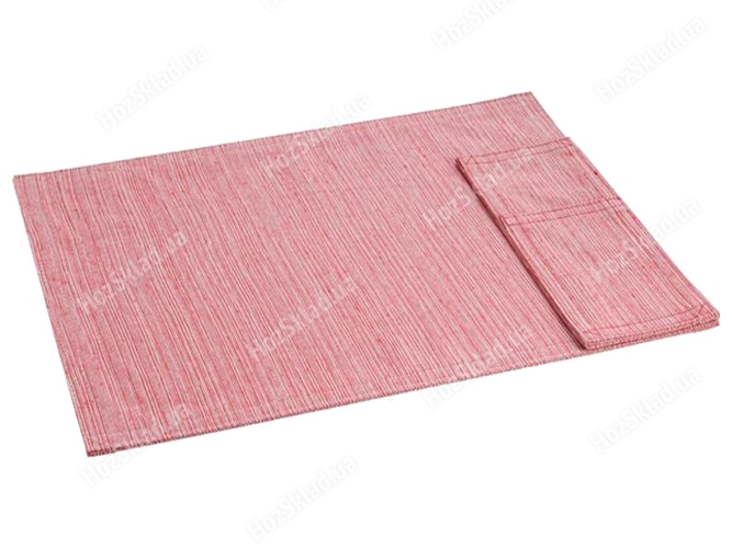 Салфетка тканевая с карманом для столовых приборов FLAIR Lounge, 45х32см, красная 05880