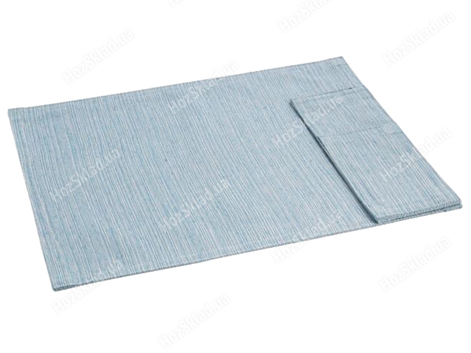 Салфетка тканевая с карманом для столовых приборов FLAIR Lounge, 45х32см, синяя 05897