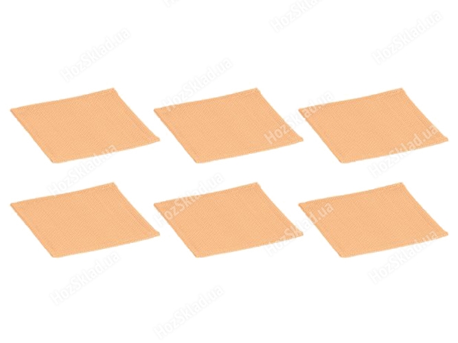 Подложка под стекло FLAIR LITE 6шт оранжево-розовая (цвета лосося) 41161
