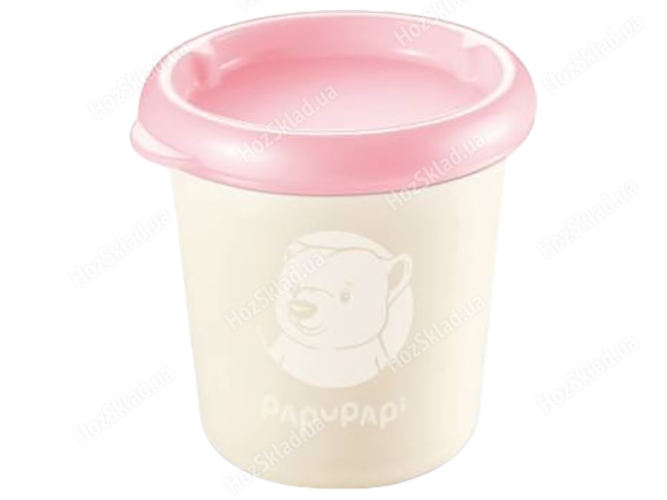 Контейнери PAPU PAPI для дитячого харчування, рожевий 200мл (ціна за набір 2шт) 00267