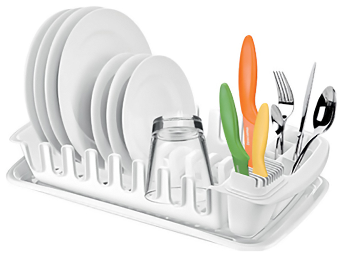 Сушарка для посуду з лотком Clean Kit, 47675