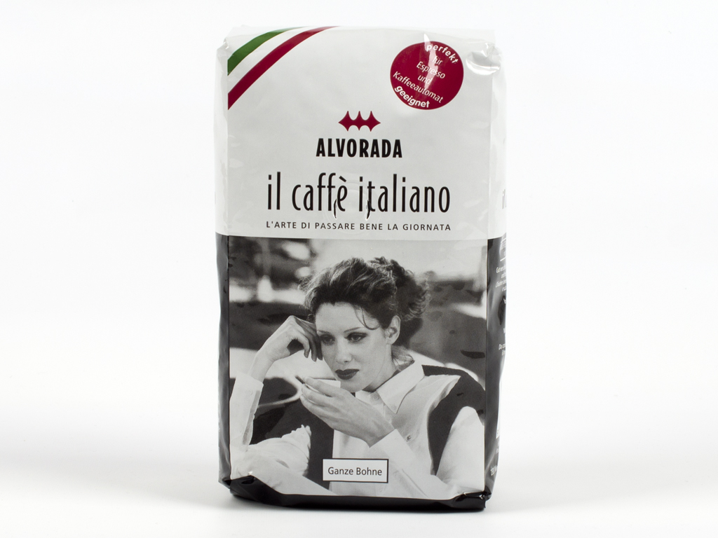 Кофе натуральный в зернах Alvorada "Il Caffe Italiano" 500гр в брикете, Австрия.