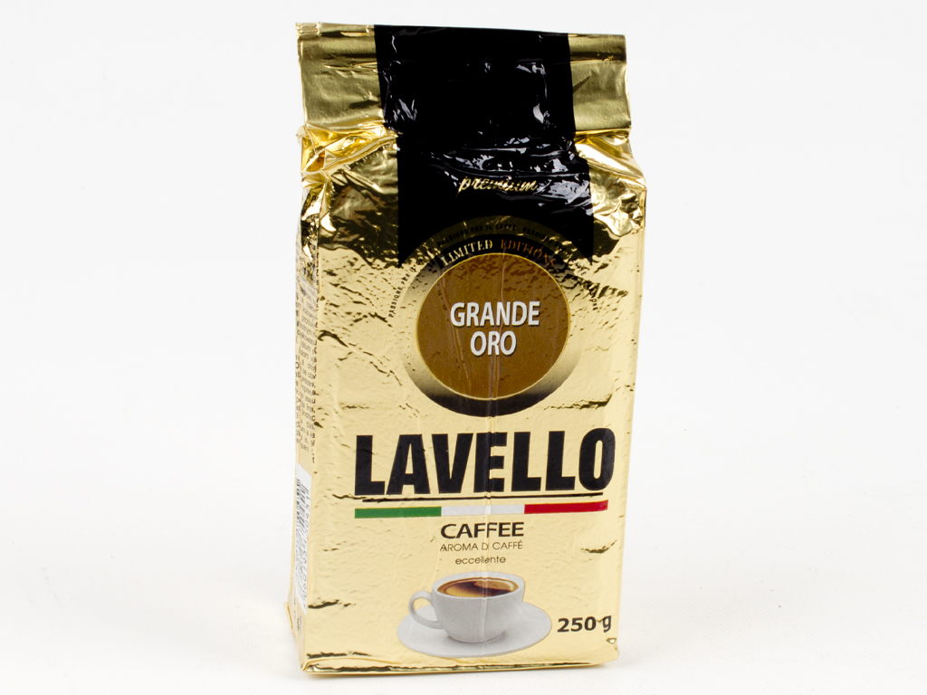 Кофе натуральный молотый Lavello "Grande Oro" 250гр в брикете, Италия