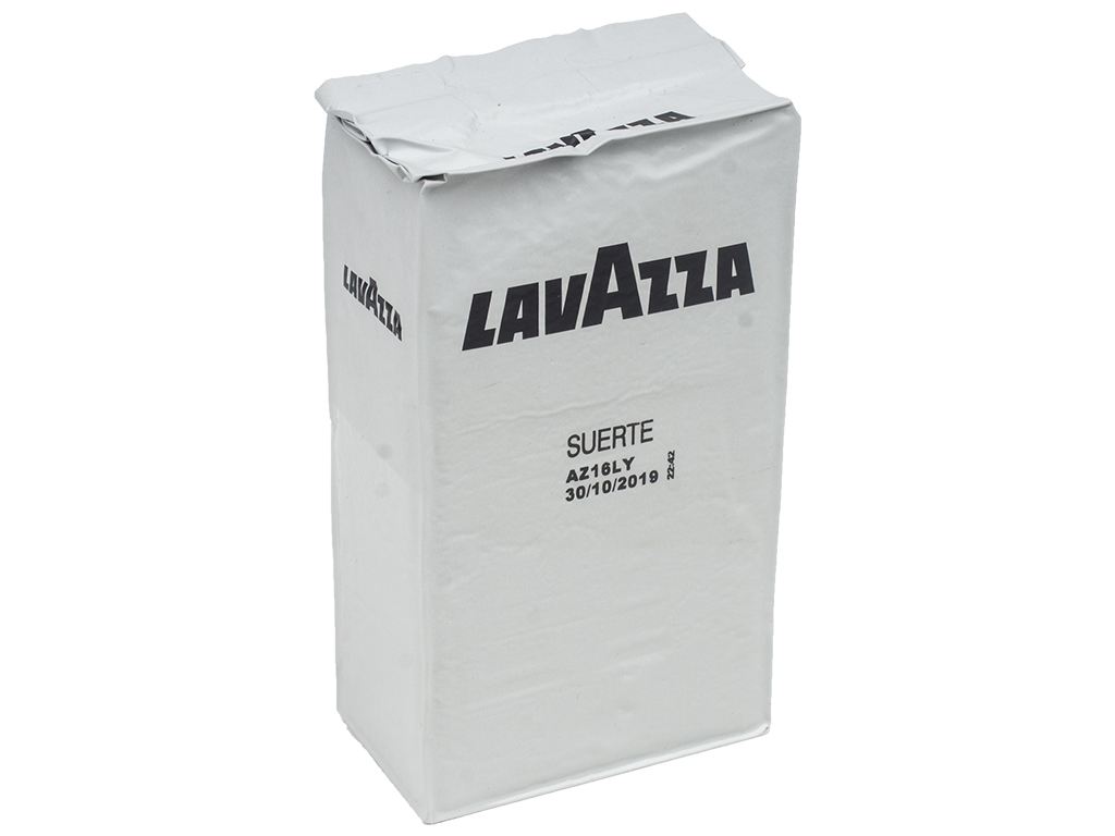 Кофе натуральный молотый Lavazza "Suerte" (серебристая пачка) 250гр в брикете, Италия