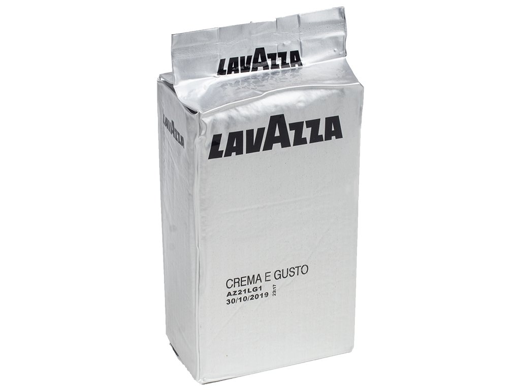 Кофе натуральный молотый Lavazza "Crema e Gusto" (серебристая пачка) 250гр в брикете, Италия