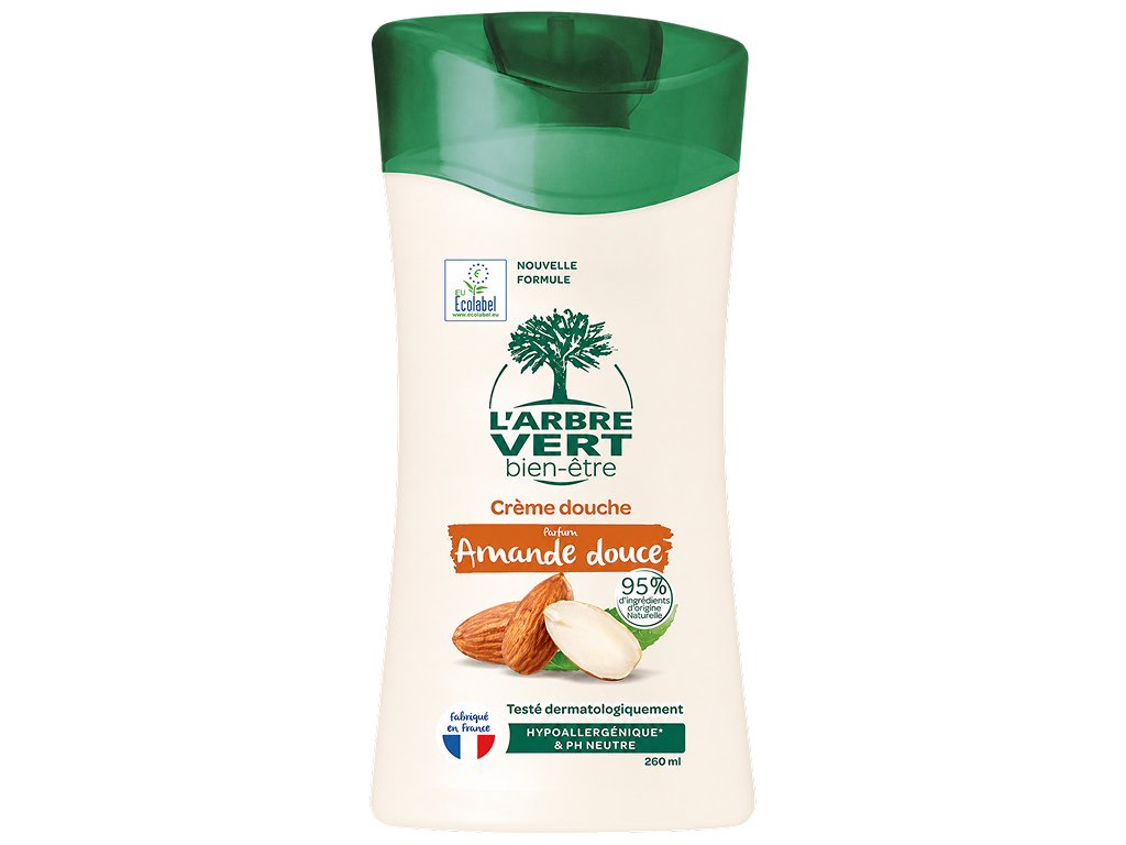 Крем-гель для душа L’Arbre Vert Sweet Almond, с ароматом сладкого миндаля, 260 мл