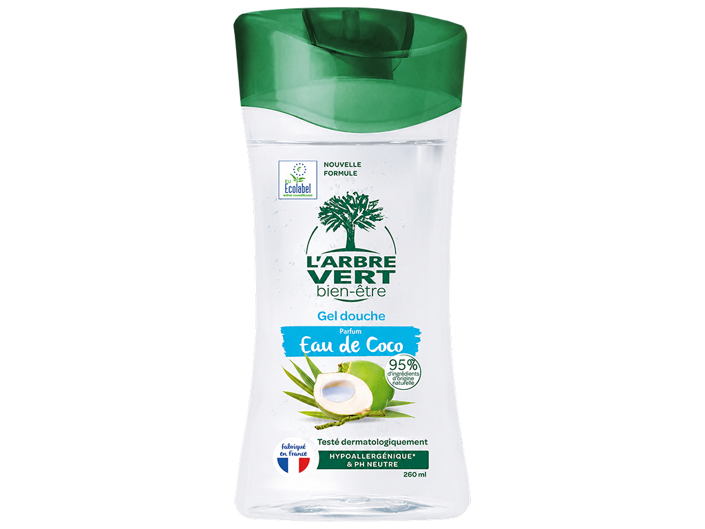 Крем-гель для душа L’Arbre Vert Coconut Water, освежающий, 260 мл
