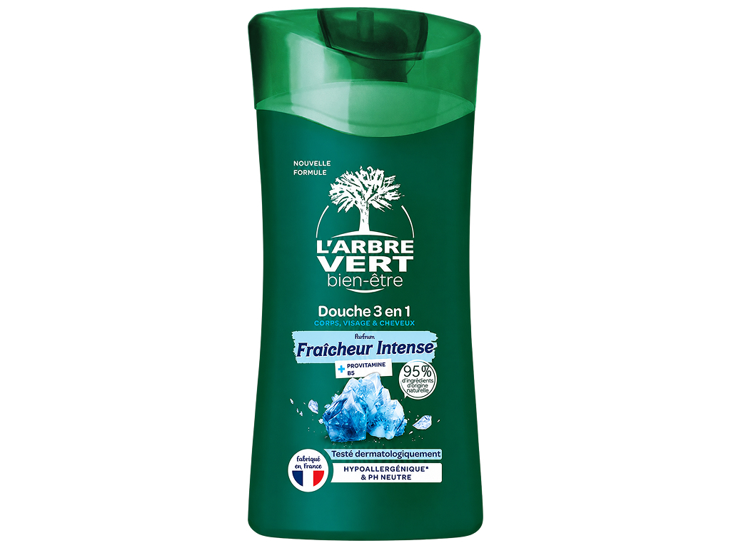 Гель для душа 3 в 1 L’Arbre Vert Intense Freshness, с провитамином B5, 260 мл