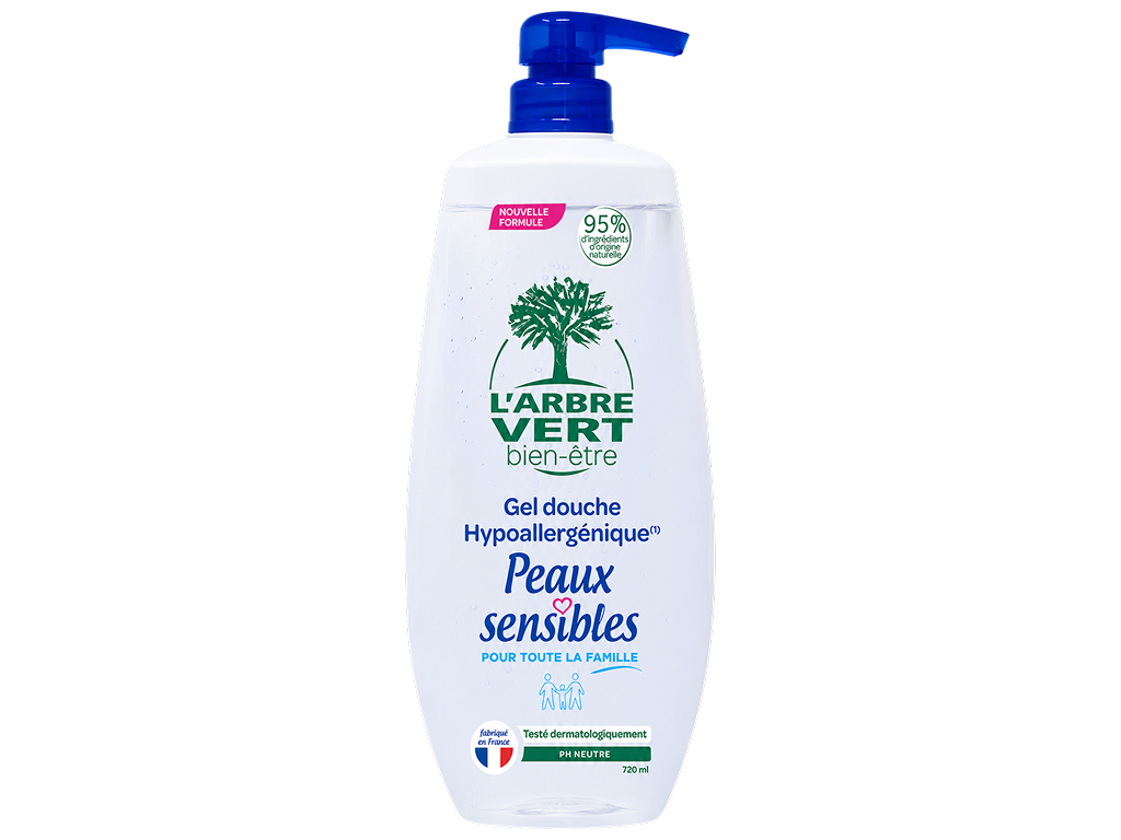 Крем-гель для душа L’Arbre Vert Sensitive Skin, для чувствительной кожи, 720 мл