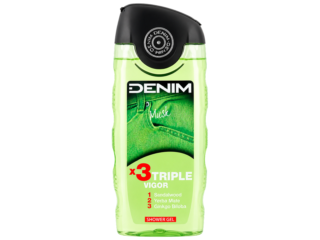 Мужской гель для душа Denim Musk Triple Vigor, 250мл Мужской гель для душа Denim Musk Triple Vigor, 250мл