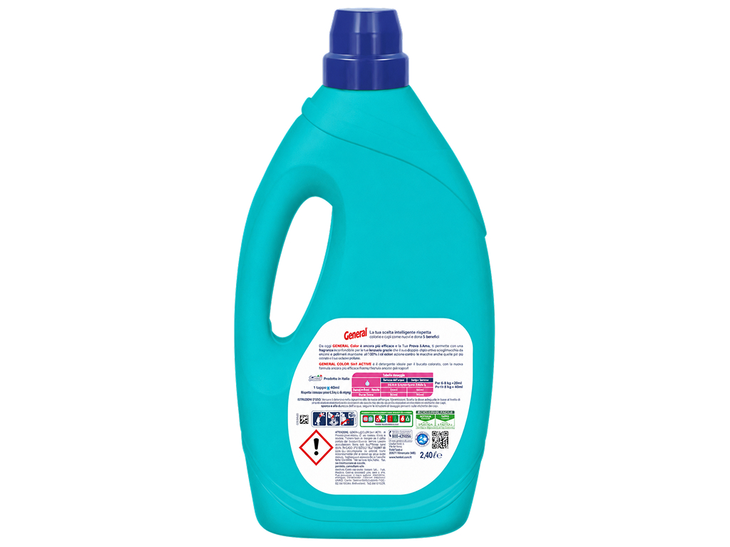 Гель для стирки цветного белья General Color 5в1, 2,4л, 60 стирок