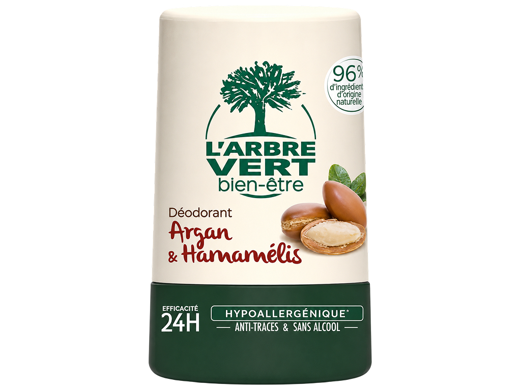 Дезодорант шариковый L’Arbre Vert Argan & Hamamelis, без спирта, 50 мл