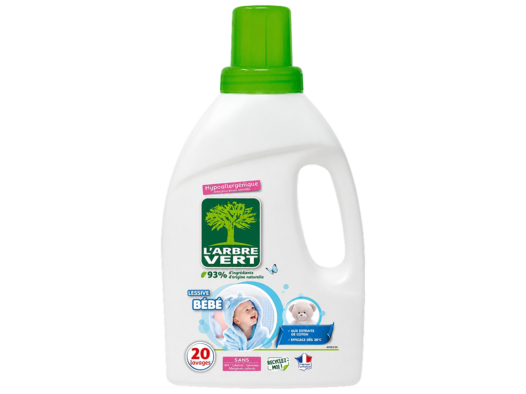 Гель для прання дитячих речей L'Arbre Vert Baby, гіпоалергенний, 20 циклів, 1,2 л Гель для прання дитячих речей L'Arbre Vert Baby, гіпоалергенний, 20 циклів, 1,2 л