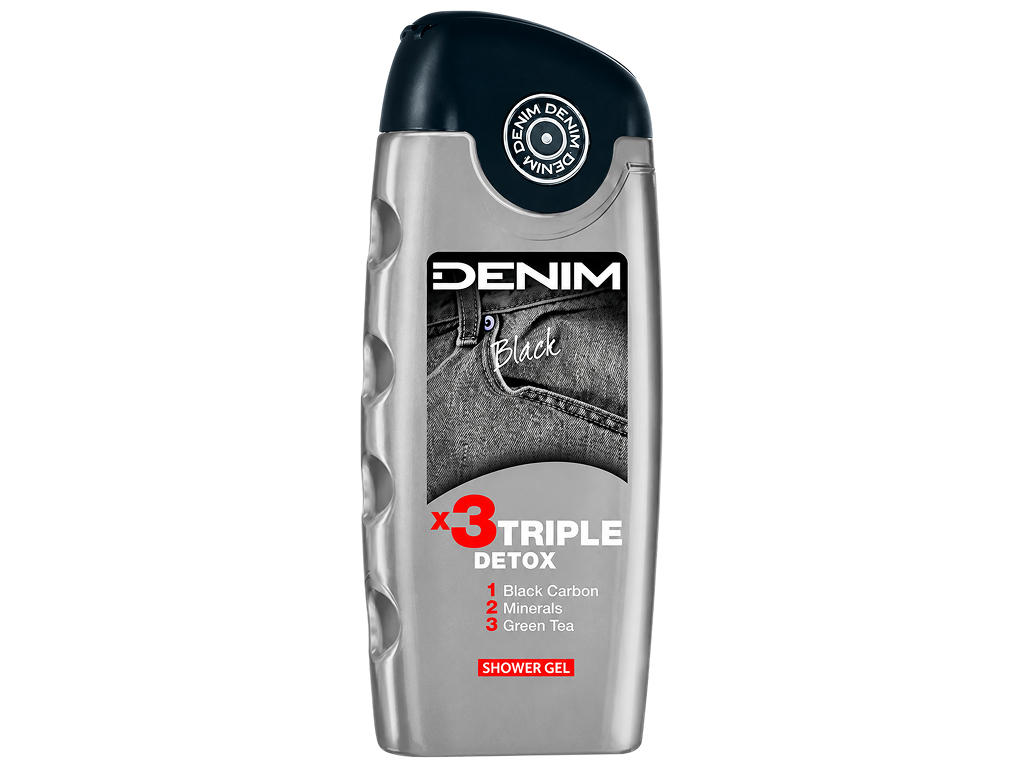 Мужской гель для душа Denim Black Triple Detox, 400мл Мужской гель для душа Denim Black Triple Detox, 400мл