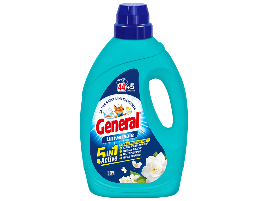 Универсальный гель для стирки General Universale 5в1, 1,98л, 49 стирок Универсальный гель для стирки General Universale 5в1, 1,98л, 49 стирок
