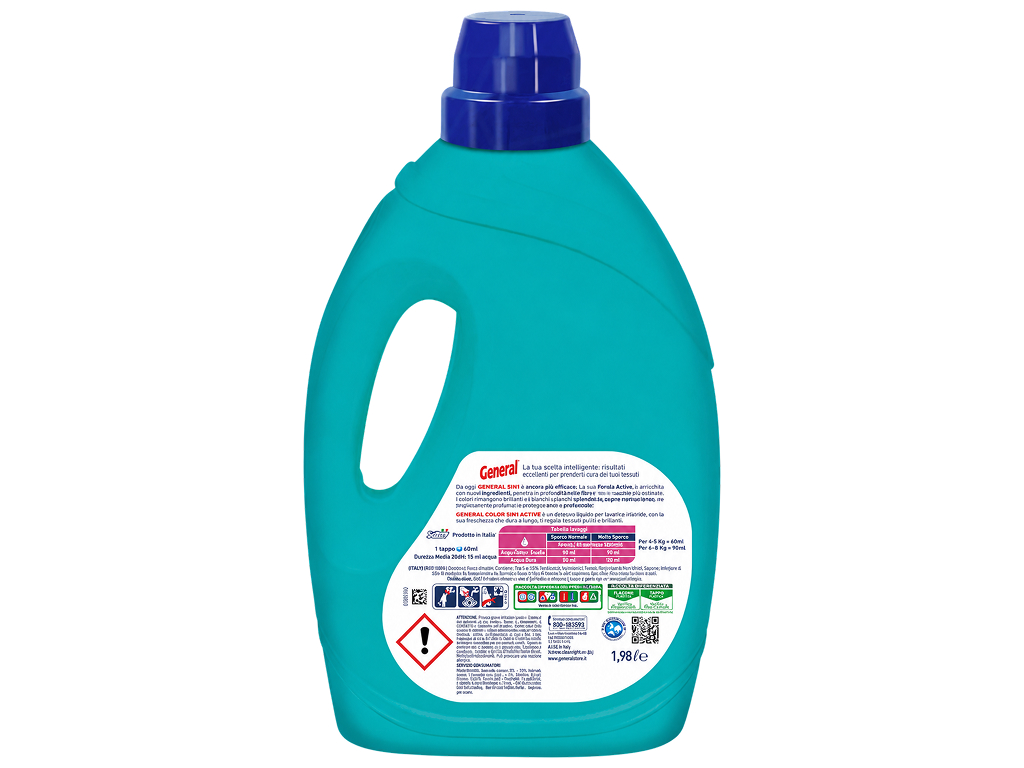 Гель для стирки цветного белья General Color 5в1, 1,98л, 49 стирок