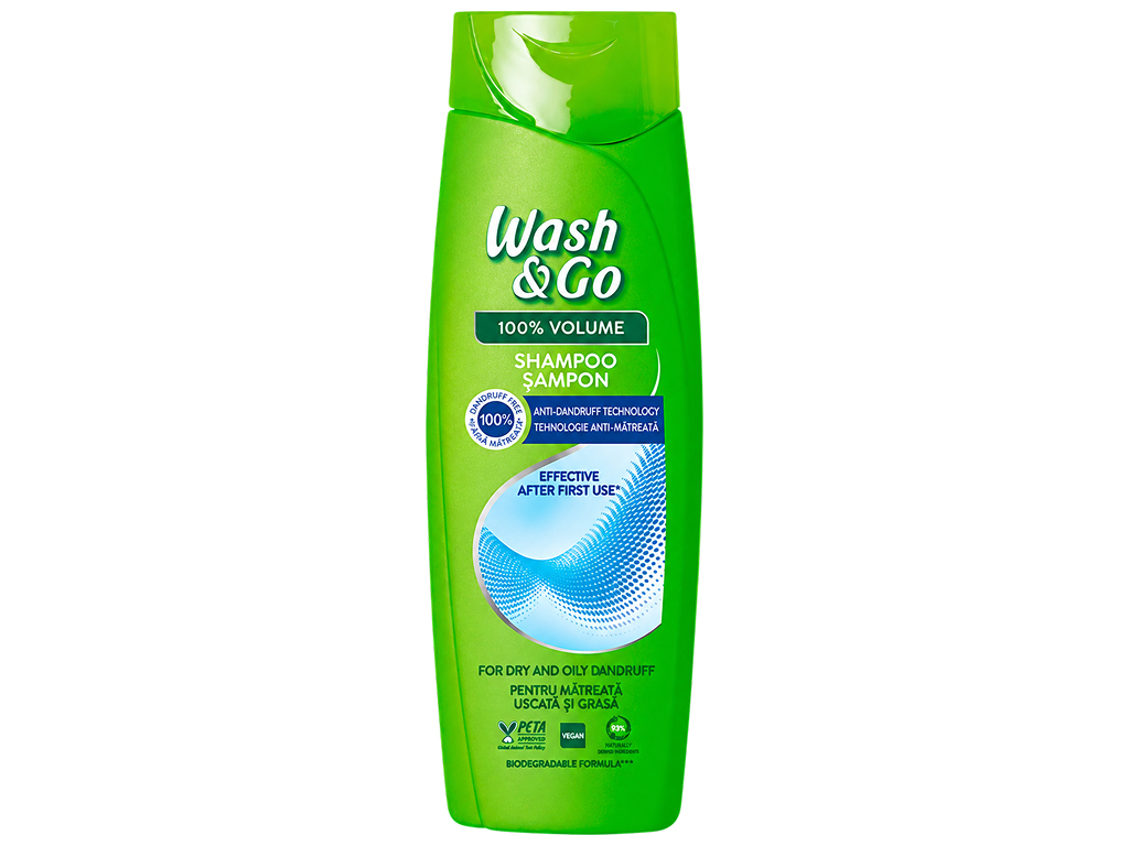 Шампунь против перхоти Wash and Go с технологией ZPT, для всех типов волос, 200 мл Шампунь против перхоти Wash and Go с технологией ZPT, для всех типов волос, 200 мл