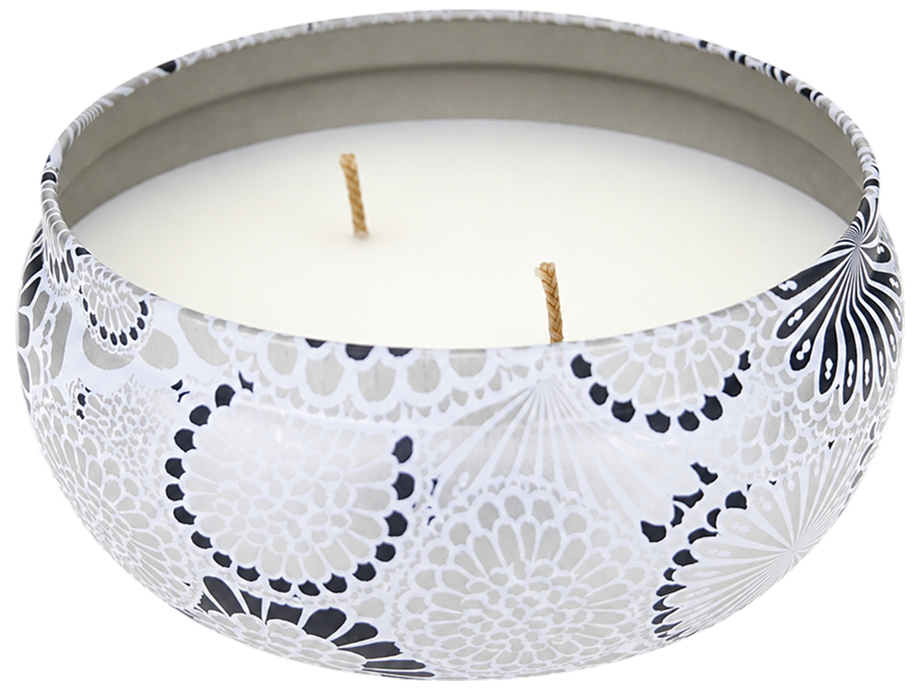 Ароматическая свеча Tesori d’Oriente Muschio Bianco, белый мускус, 2 фитиля, 200 г
