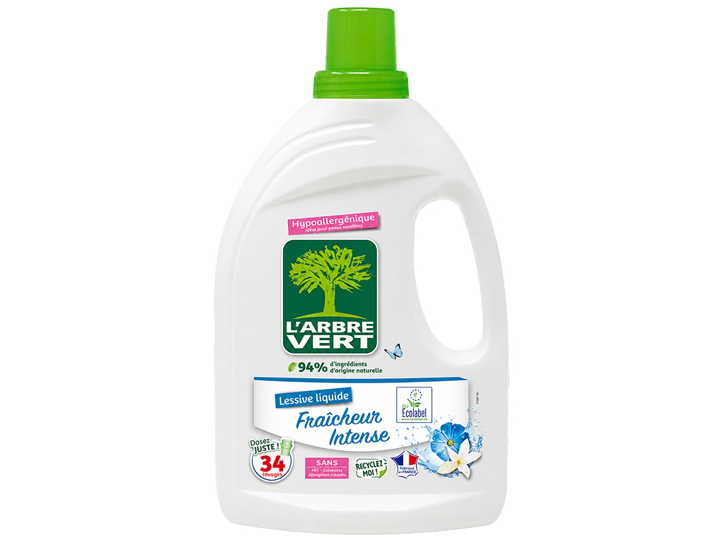 Гель для стирки L’Arbre Vert Intense Freshness, концентрат, 34 стирки, 1,53 л Гель для стирки L’Arbre Vert Intense Freshness, концентрат, 34 стирки, 1,53 л
