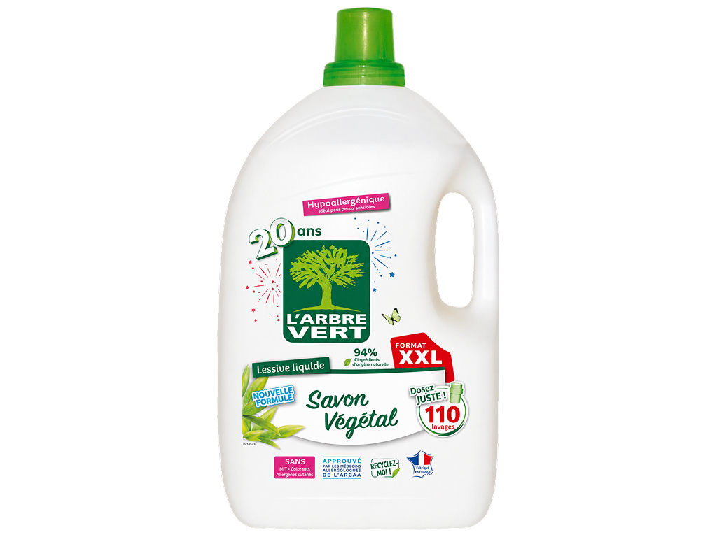 Гель для стирки L’Arbre Vert Vegetable Soap, концентрат, 110 стирок, 4,95 л