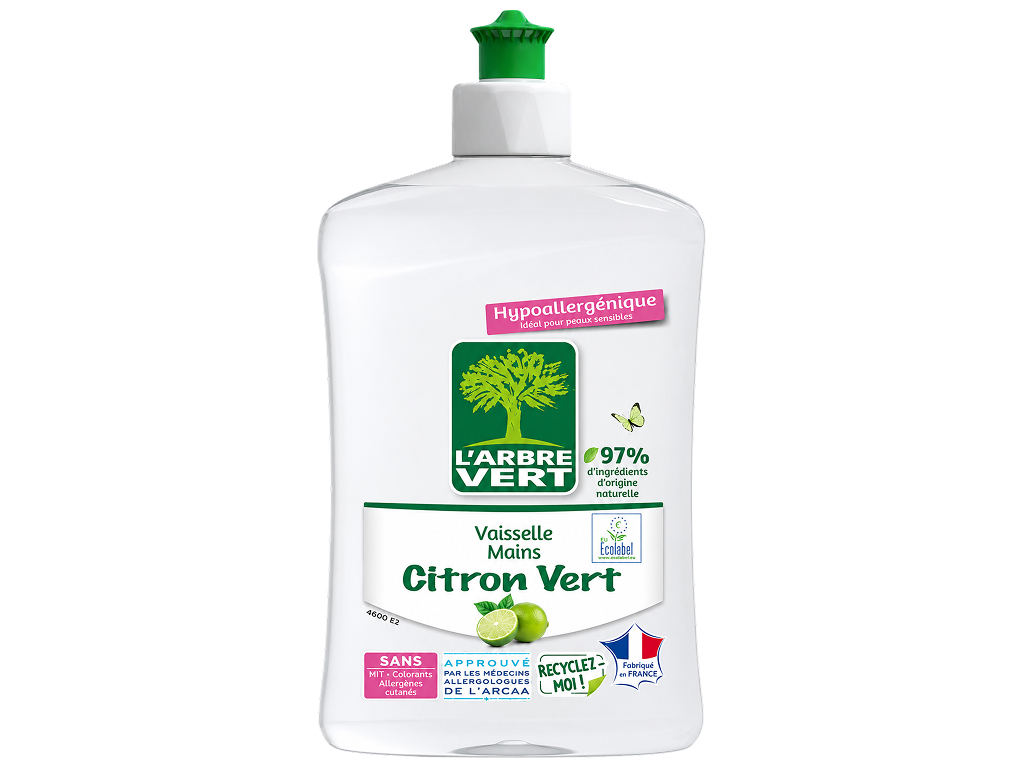 Гель для мытья посуды L’Arbre Vert Lime, гипоаллергенный, 500 мл Гель для мытья посуды L’Arbre Vert Lime, гипоаллергенный, 500 мл