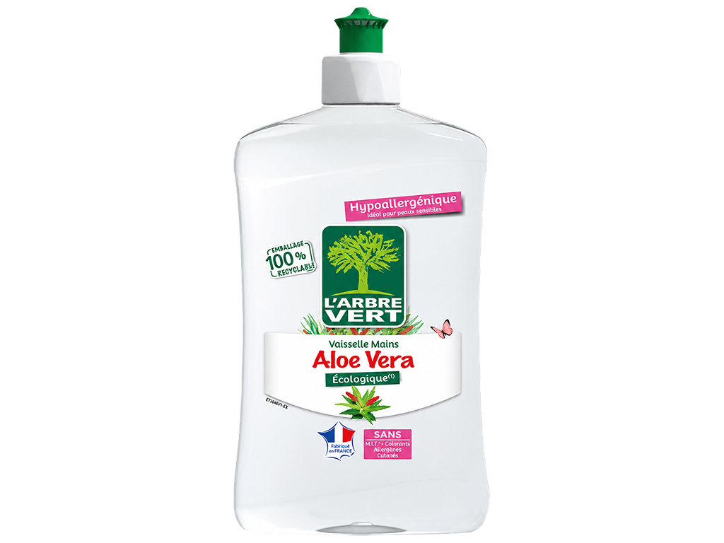 Гель для мытья посуды L’Arbre Vert Aloe Vera, гипоаллергенный, 500 мл