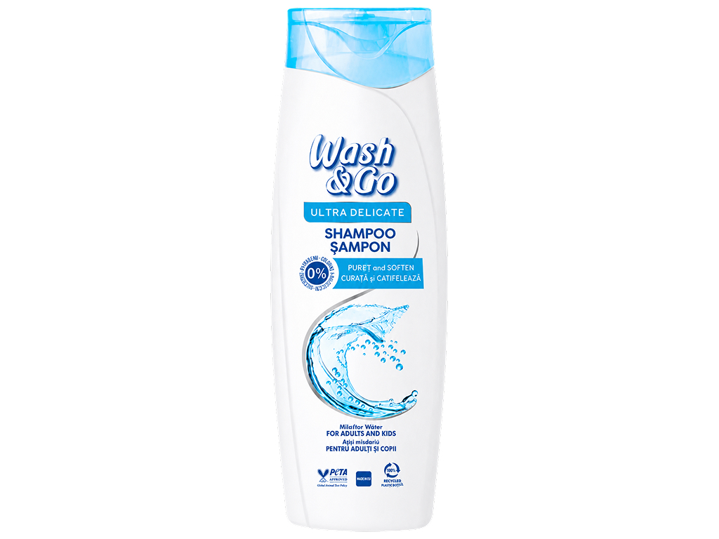 Мицеллярный шампунь Wash and Go Ultra Delicate, для всех типов волос, 200 мл