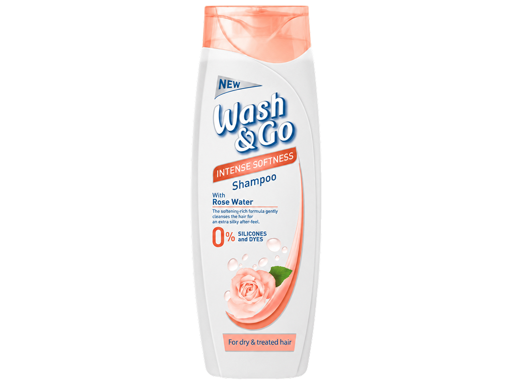Шампунь Wash and Go Intense Softness с розовой водой, для сухих волос, 400 мл Шампунь Wash and Go Intense Softness с розовой водой, для сухих волос, 400 мл
