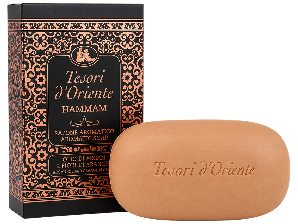 Парфюмированное твёрдое крем-мыло Tesori d'Oriente Hammam, аргановое масло и цветок апельсина, 125 г
