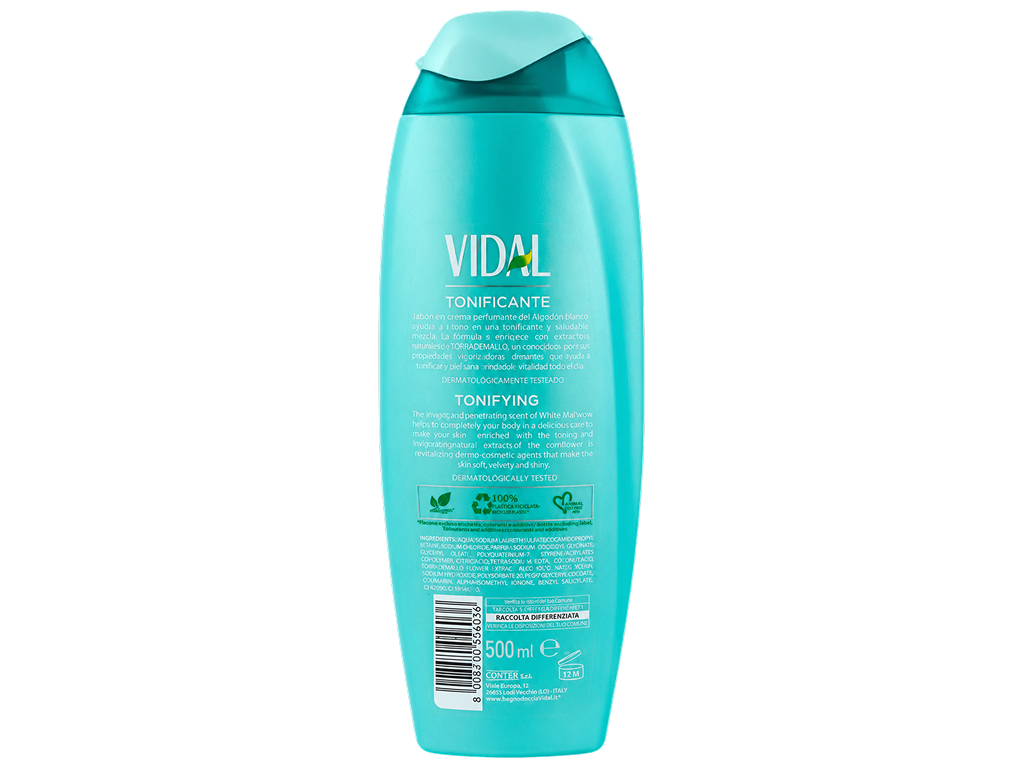 Гель для душа Vidal White Musk с ароматом белого мускуса, 500 мл