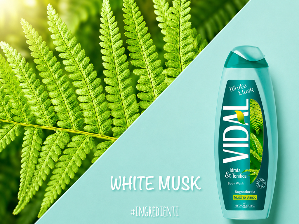 Гель для душа Vidal White Musk с ароматом белого мускуса, 500 мл