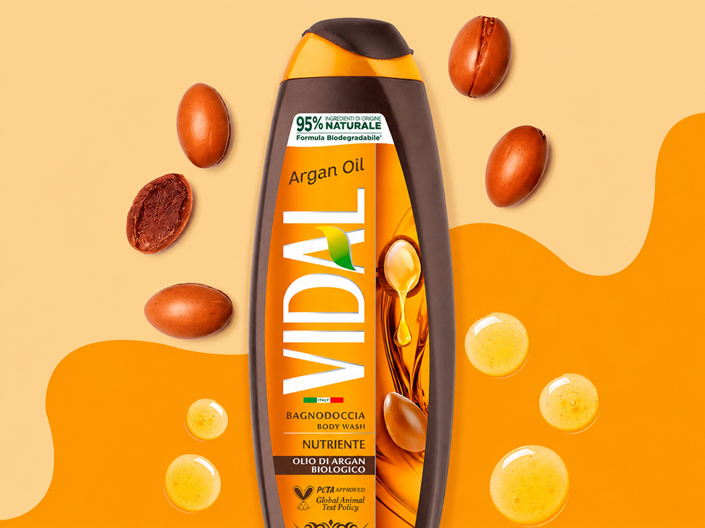 Гель для душа Vidal Argan Oil, с аргановым маслом, 500мл