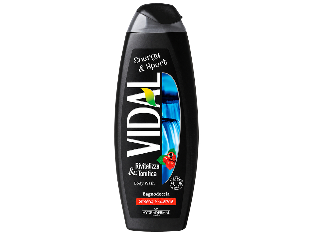 Гель для душа Vidal Energy & Sport, с женьшенем и гуараной, 500мл Гель для душа Vidal Energy & Sport, с женьшенем и гуараной, 500мл