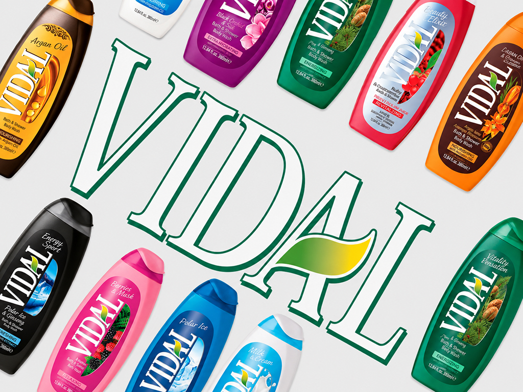 Гель для душа Vidal Energy & Sport, с женьшенем и гуараной, 250мл