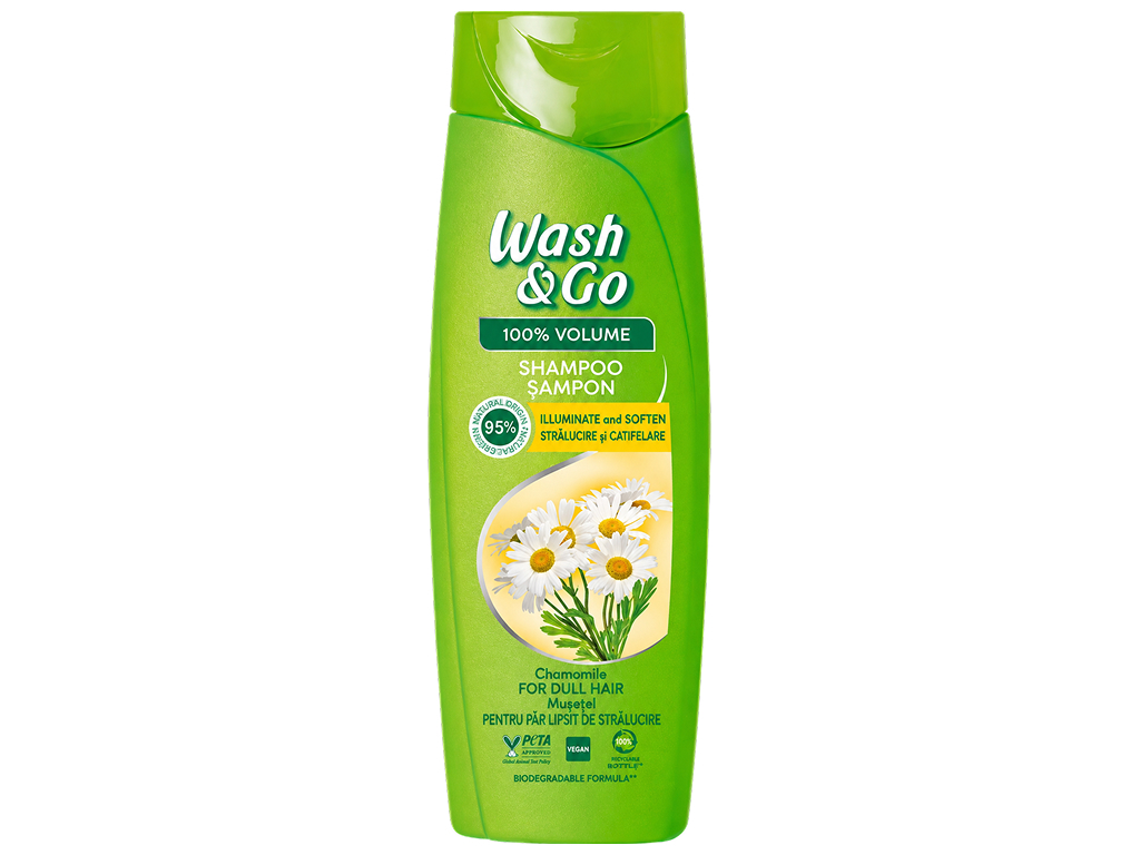 Шампунь Wash and Go с экстрактом ромашки, для тусклых волос, 360 мл