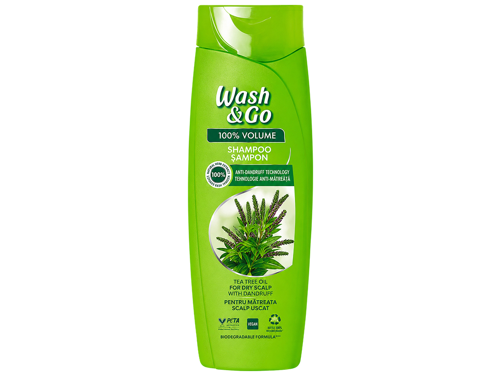 Шампунь Wash&amp;Go с экстрактами трав для жирных волос, 360 мл