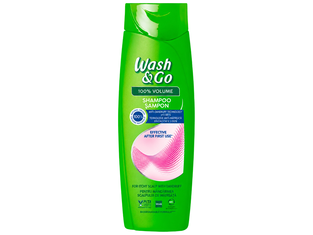 Шампунь против перхоти Wash and Go с экстрактом овса, для чувствительной кожи головы, 360 мл Шампунь против перхоти Wash and Go с экстрактом овса, для чувствительной кожи головы, 360 мл