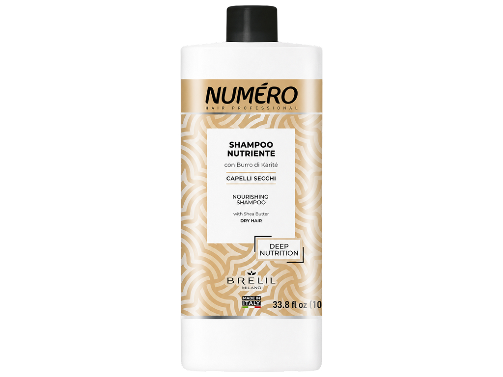 Поживний шампунь Brelil Numero Deep Nutrition з олією ши та авокадо, 1л