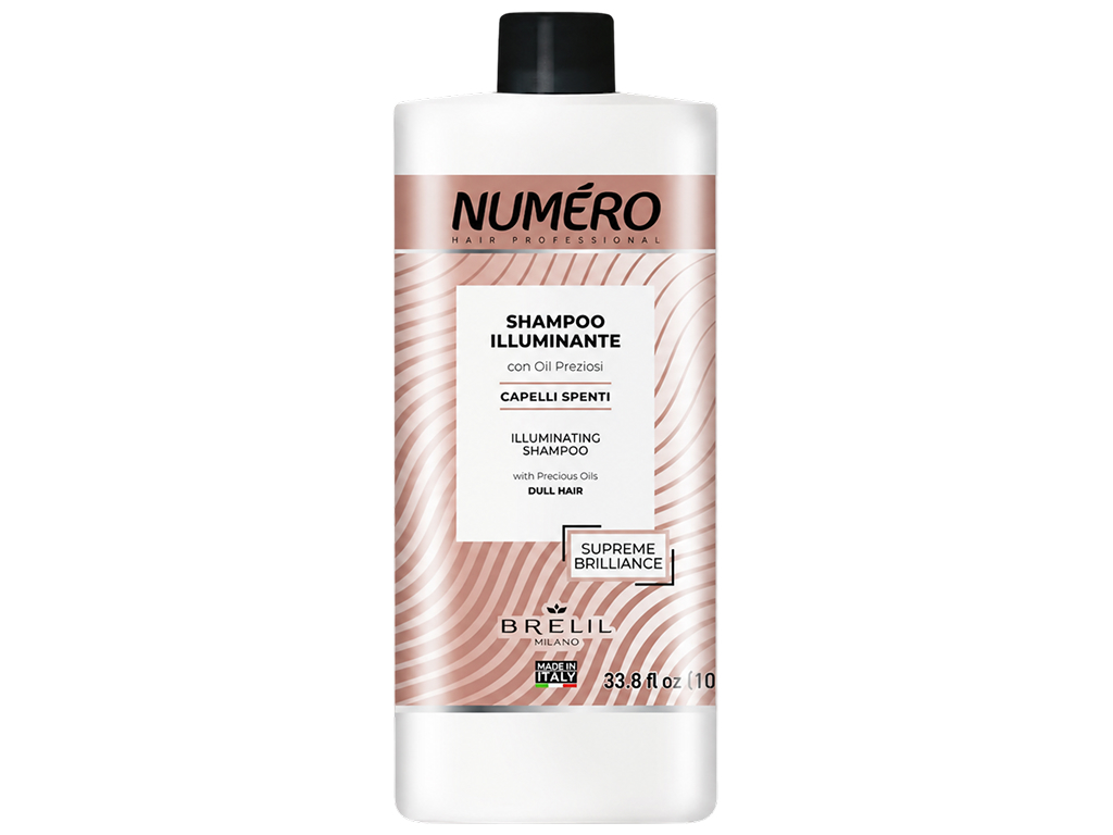 Шампунь для блеска Brelil Numero Supreme Brilliance с аргановым маслом и маслом макадамии, 1 л Шампунь для блеска Brelil Numero Supreme Brilliance с аргановым маслом и маслом макадамии, 1 л