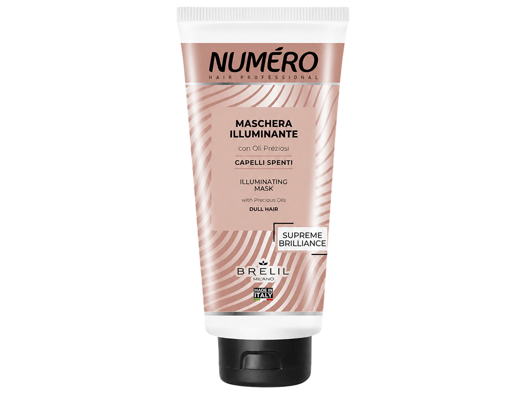 Маска для волос Brelil Numero Supreme Brilliance для блеска с ценными маслами, 300мл Маска для волос Brelil Numero Supreme Brilliance для блеска с ценными маслами, 300мл