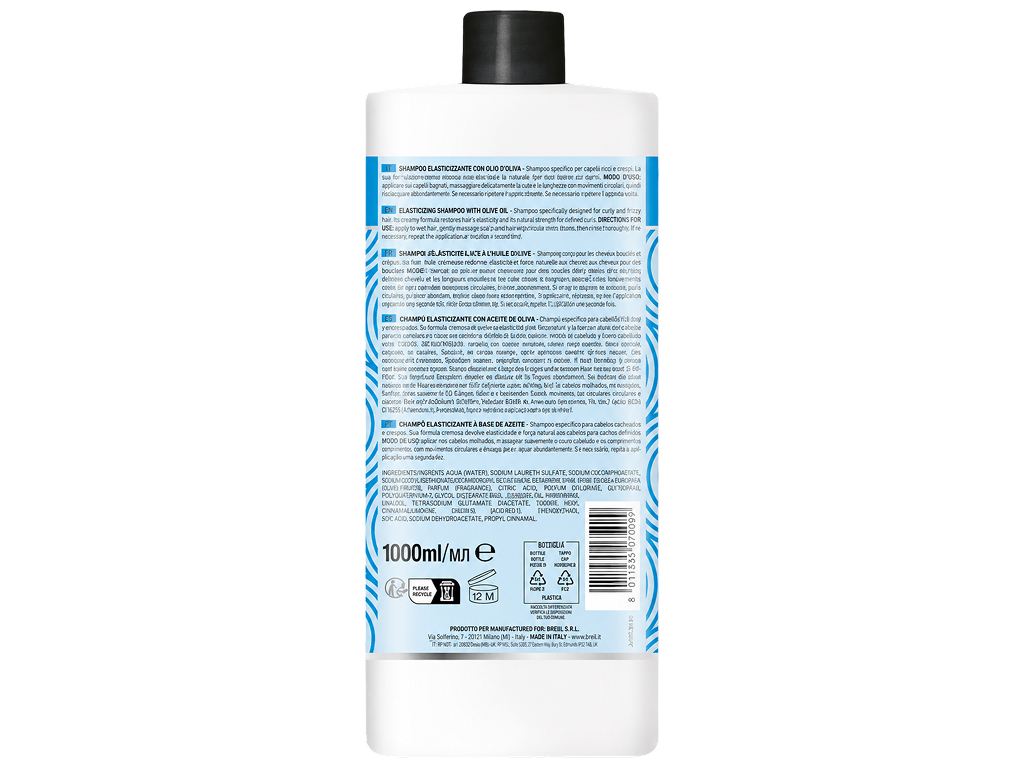 Шампунь для кудрявых волос Brelil Numero Perfect Curly с оливковым маслом, 1л