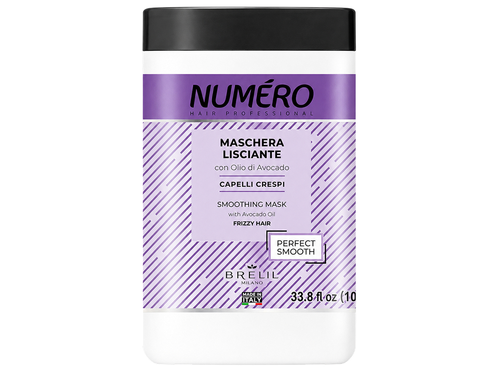 Маска для волос Brelil Numero Perfect Smooth разглаживающая с маслом авокадо, 1л Маска для волос Brelil Numero Perfect Smooth разглаживающая с маслом авокадо, 1л