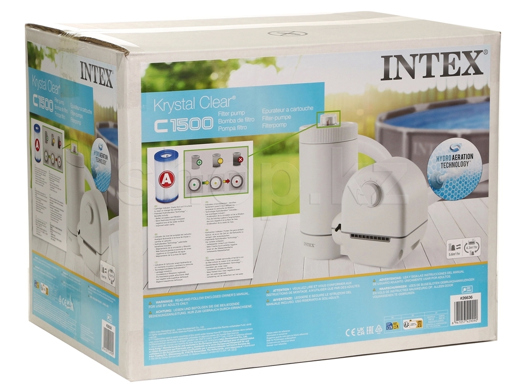 Фильтр-насос картриджный Intex 5678 л/час 26636, 220-240V