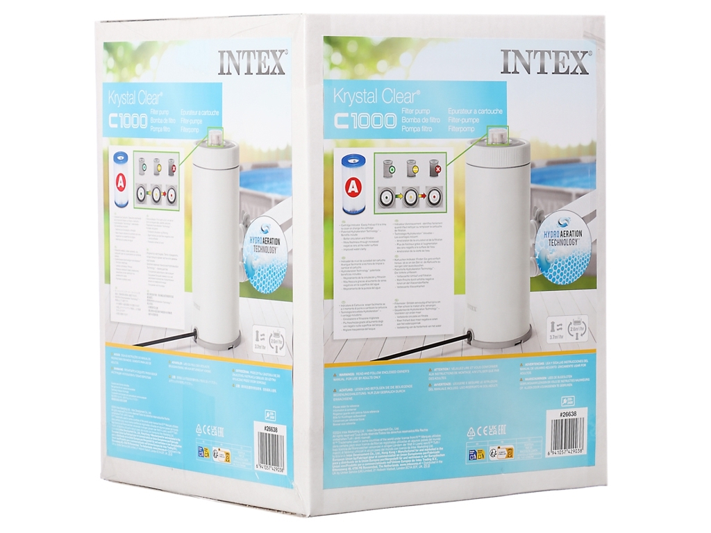 Фильтр-насос картриджный Intex 26638, 3407 л/час, 220-240V