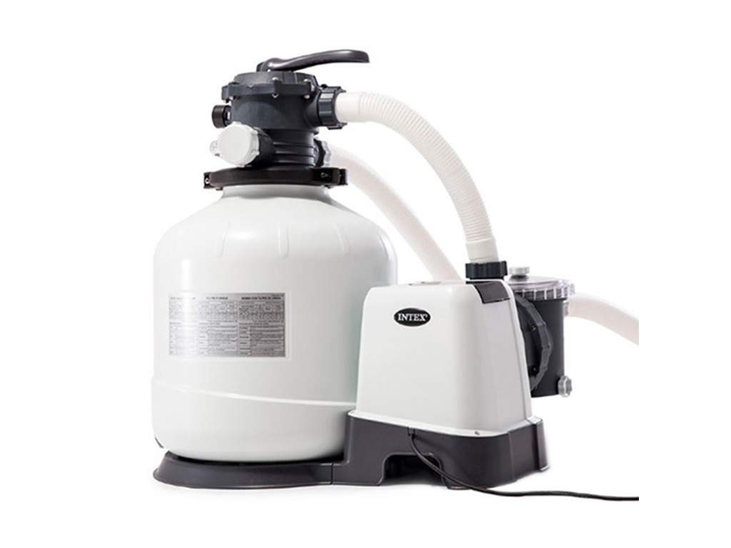 Песочный насос-фильтр с хлорогенератором Intex 26676, 6000 л/ч, 7 г/ч, для бассейнов до 32200л